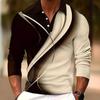 Autumn Men Clothes Long Sleeve 3D Digital Print 100% Polyester Elastic and Suitable for Sports and Casual Wear