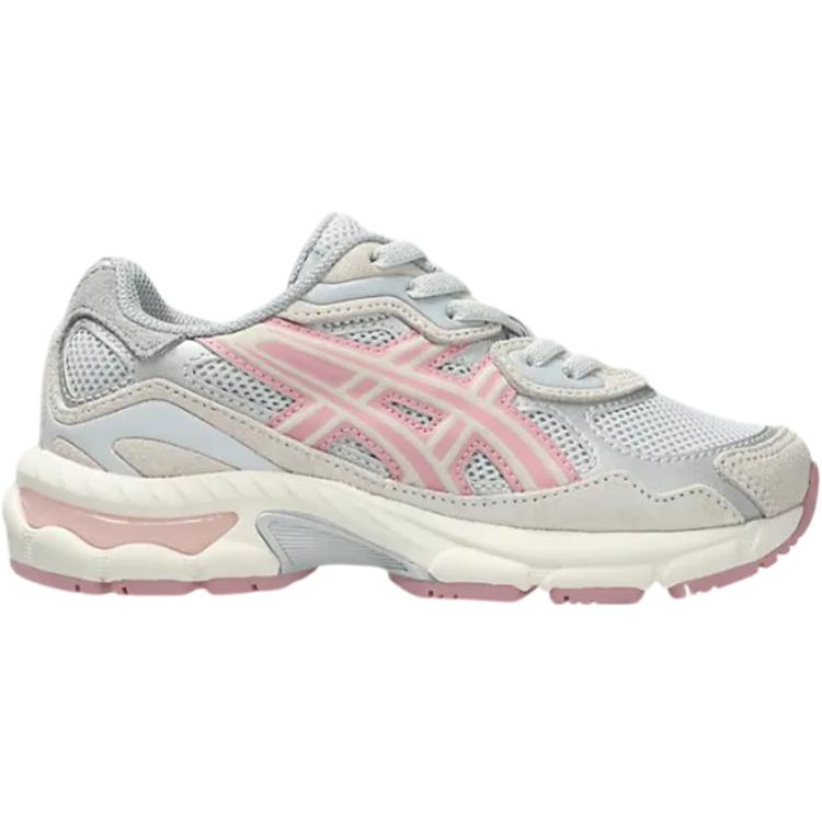 Asics GEL NYC Классические и универсальные низкие детские кроссовки для бега Серый Розовый Дети Возраст 3 7 Лет 1204A176-020