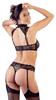 Cottelli LINGERIE - Lace Bra with Collar and Thong with Garters 75B/S