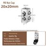 Aluminum Alloy 3-Way Elbow Connector for 20-25 Square Tubes