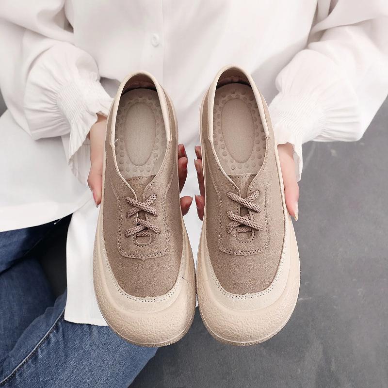 Round Head Breathable Mother Shoes 2025 Summer New Fashionable Retro Casual Women's One-pedal Lazy Old Beijing Cloth Shoes