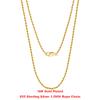 RINNTIN SC Серебро 925 пробы 18K 14K Цепочка Ожерелье Украшения Хип-Хоп Colar Кубинская Cadena Kolye Цепь с золотым покрытием для женщин мужчин