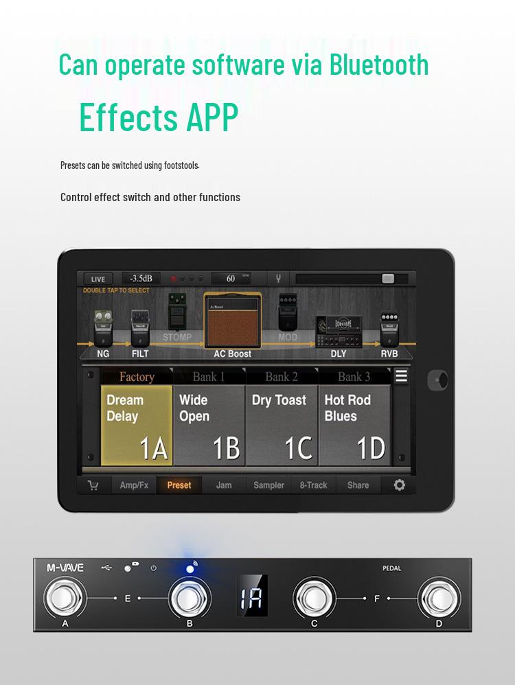 M-VAVE Chocolate MIDI Bluetooth Music Controller & Page Turner