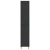 Cabinet Set 2 pcs Black Wood Material