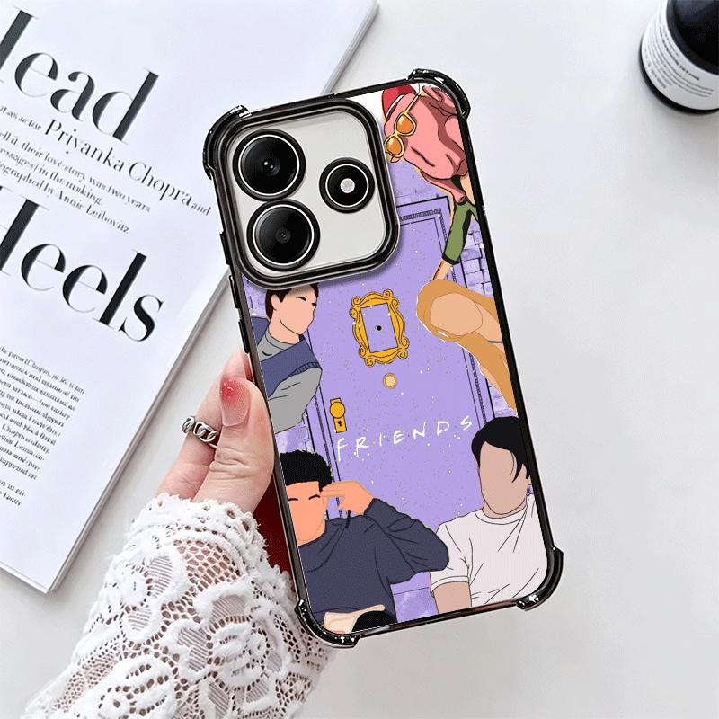 Friends Tv Show Theme Plating Phone Case For Xiaomi Redmi Note 14 15 Pro Plus 13 12 11 11S 11T 10 9S 9 5G Anti-Fall Airabag Cove