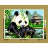Antique Canvas Panda 40x50cm