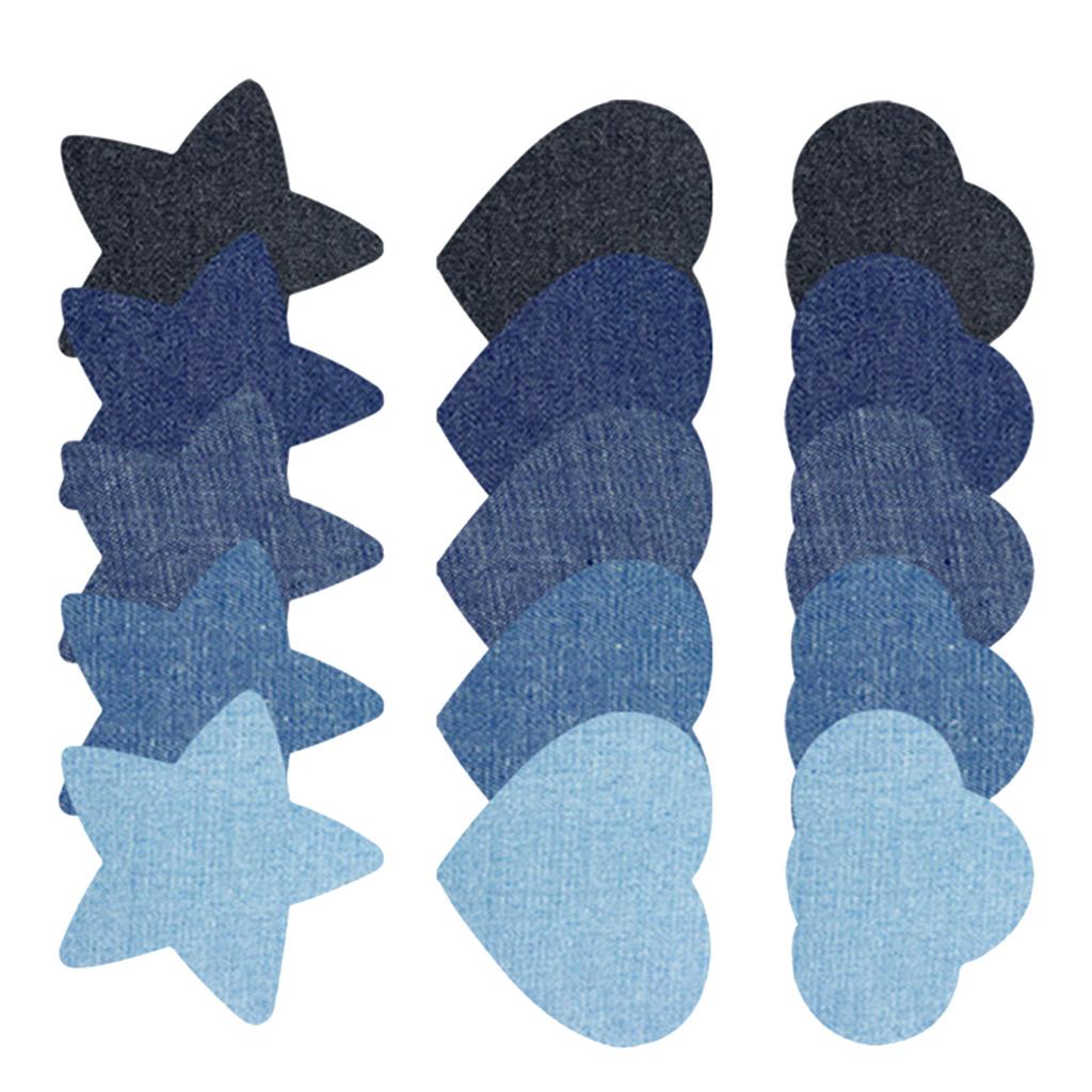 25 штук джинсовых заплаток, приклеивающихся утюгом, 5 цветов, заплатки для джинсов, курток, одежды, для ремонта и украшения