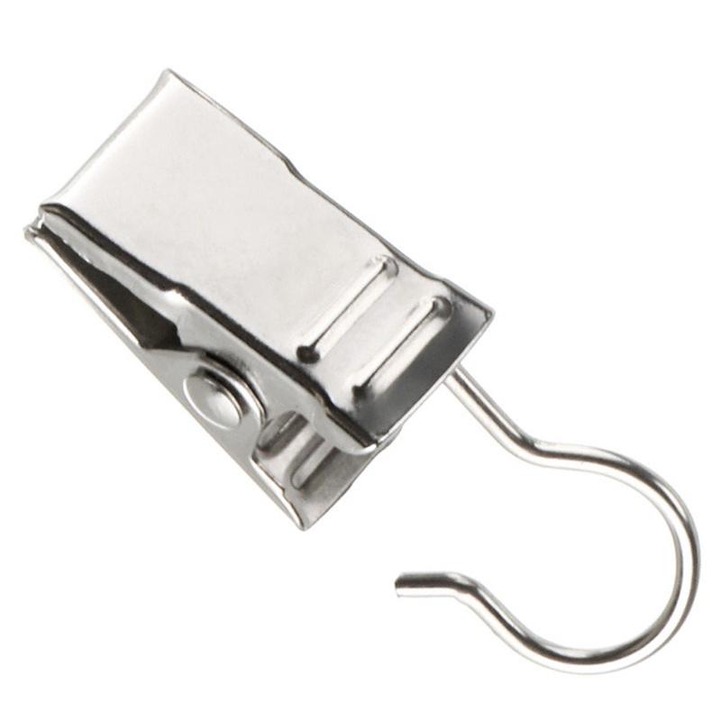 Новые 10 шт. сверхмощные зажимы для штор с крючком - серебристые