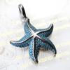 Pendant Blue Oceanstar , Fine Jewelry Secrets Of The Deep Sea Europe Bijoux Accessories 925 Sterling Silver Gift For Woman
