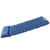 Camping Sleeping Pad Navy Blue Lightweight Moistureproof Inflatable Double Mattress With Storage