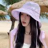 Sweet Small Fresh Plaid Bucket Hat Summer Big Brim Thin Student Travel Versatile Sunshade Sunscreen Hat