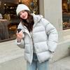 Women’s Short Hooded Windproof Thicken Warm Winter Jacket With Raglan Sleeves