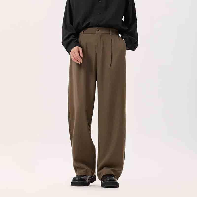 Мужские брюки с широкими штанинами в японском стиле - Повседневные и модные для весны и осени