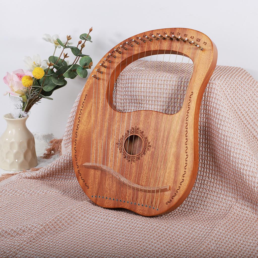16 Strings Lyre Harp 19 7 Strings Mahogany Wood Portable Harp With Bag Piano Musical Instrument With Spare Strings