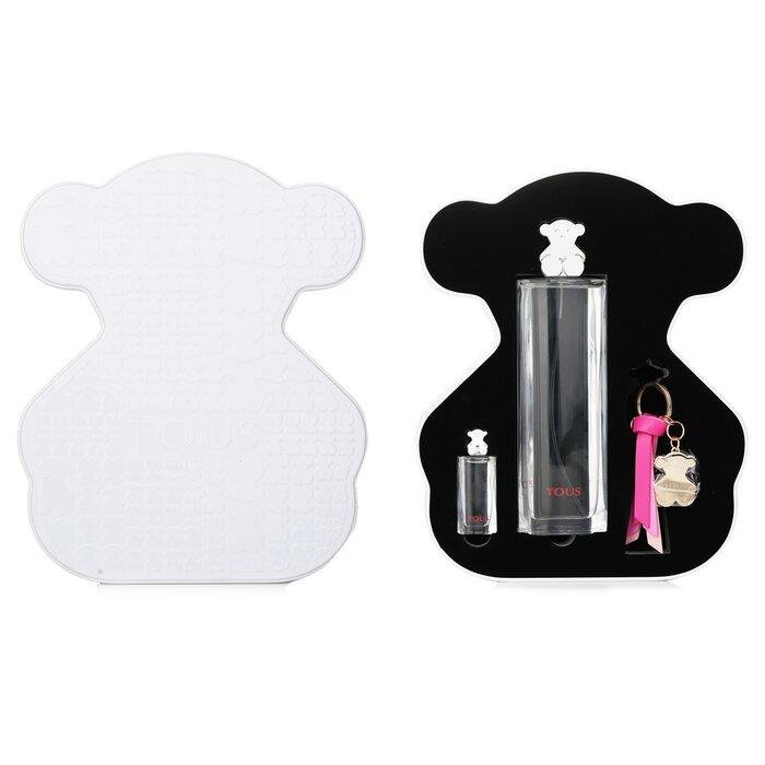 TOUS Eau De Toilette Spray 90ml + Eau De Toilette 4.5 ml + Key Ring