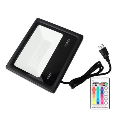 Светодиодный цветной RGB прожектор с дистанционным управлением, проекционный свет 55 Вт для дворовой дорожки