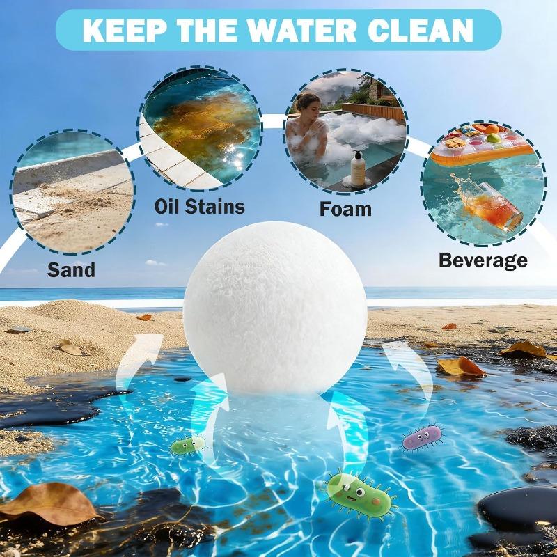 20/1PCS Reusable Scum Absorber Balls Spas Hot Tub Bum Absorber Washable Oil Removal Sponge Keep Water Clean Cleaning Ball Globs