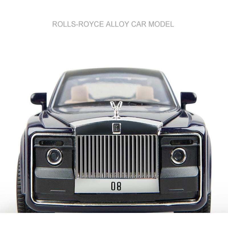 1/24 литой игрушечный автомобиль Rolls Royce Phantom модель автомобиля колеса литые звук свет инерционный автомобиль детский игрушечный автомобиль рождественский подарок