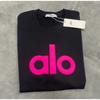 ALO Cotton Loose Fit Unisex Crew Neck Tee Streetwear Casual Top