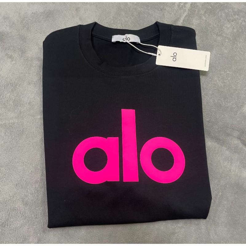ALO Cotton Loose Fit Unisex Crew Neck Tee Streetwear Casual Top