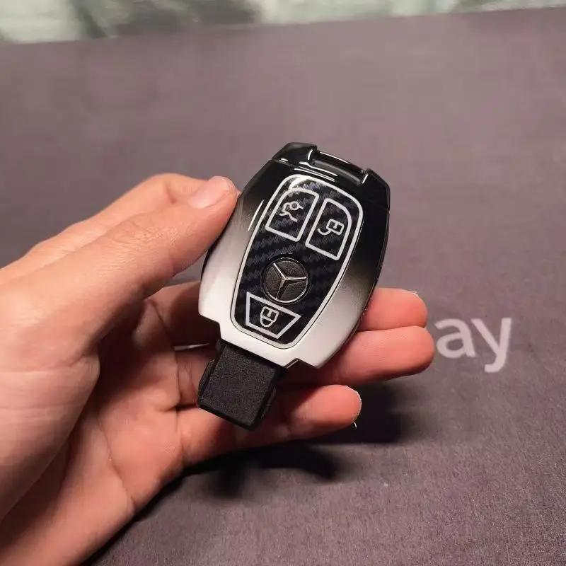 TGM3 Fob Holder for Mercedes Benz A B R G Class GLK GLA GLC GLR W204 W210 W176 W202 W463 Car Remote Key Case Cover