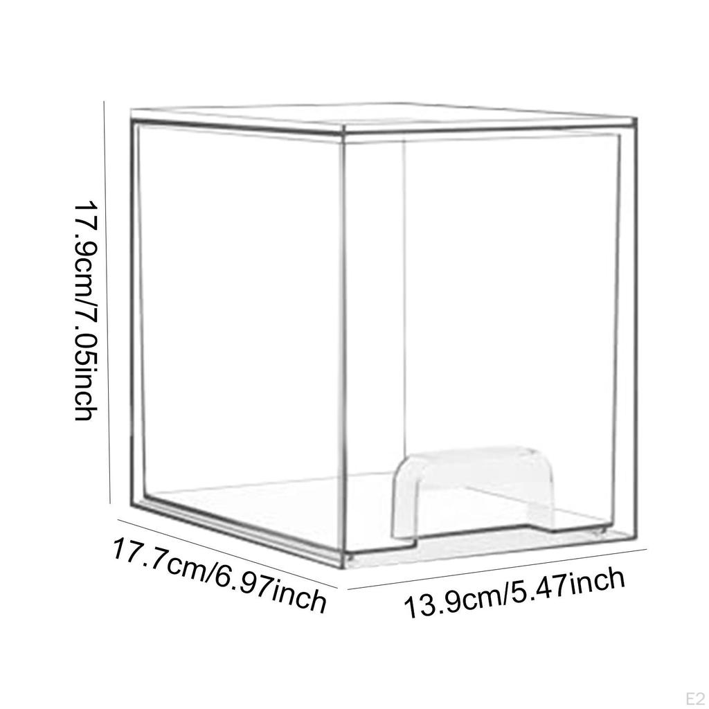Clear Makeup Storage Box with Cover Multiuse Organizer for Living Room