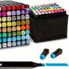 Double-Tipped Alcohol Marker Set - 24/48/60/80pcs, Ideal for Sketching, Coloring & Illustrations
