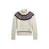 Polo Fair Isle Pattern Ribbed High Neck Sweater Kids Sweater Off-White 313920103-001