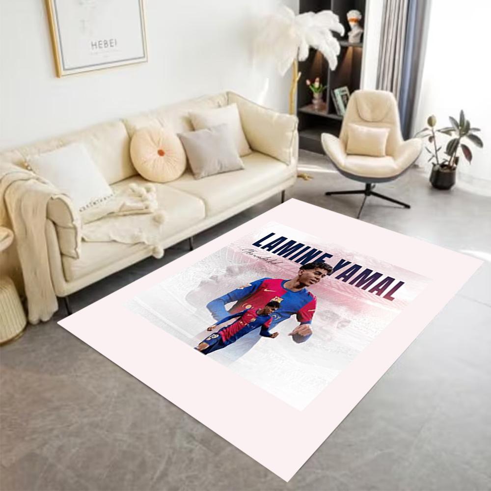 Lamine Yamal's Spain's Soccer Star Floor Mat Suitable for Playrooms Kitchen Hallway Study room Anti-slip Rug Office home decor Wedding Party Gift