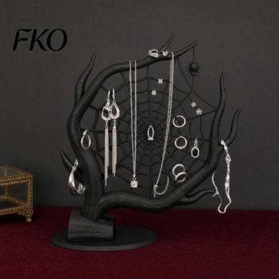 Earring Ring Bracelet Stand 3D Printed Spider Web Decoration, Tree Jewelry Organizer Holder, Halloween Holder Earrings Rings Bracelets Storage