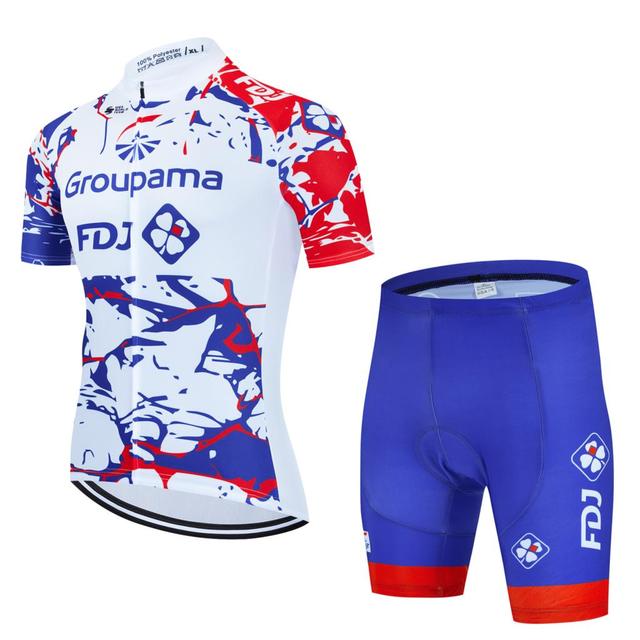 Одежда для велоспорта, мужские комплекты, лето 2023, FDJ Mtb, одежда, мужской комплект из джерси, мужская блузка, гелевые шорты, униформа, брюки, костюм, велосипед