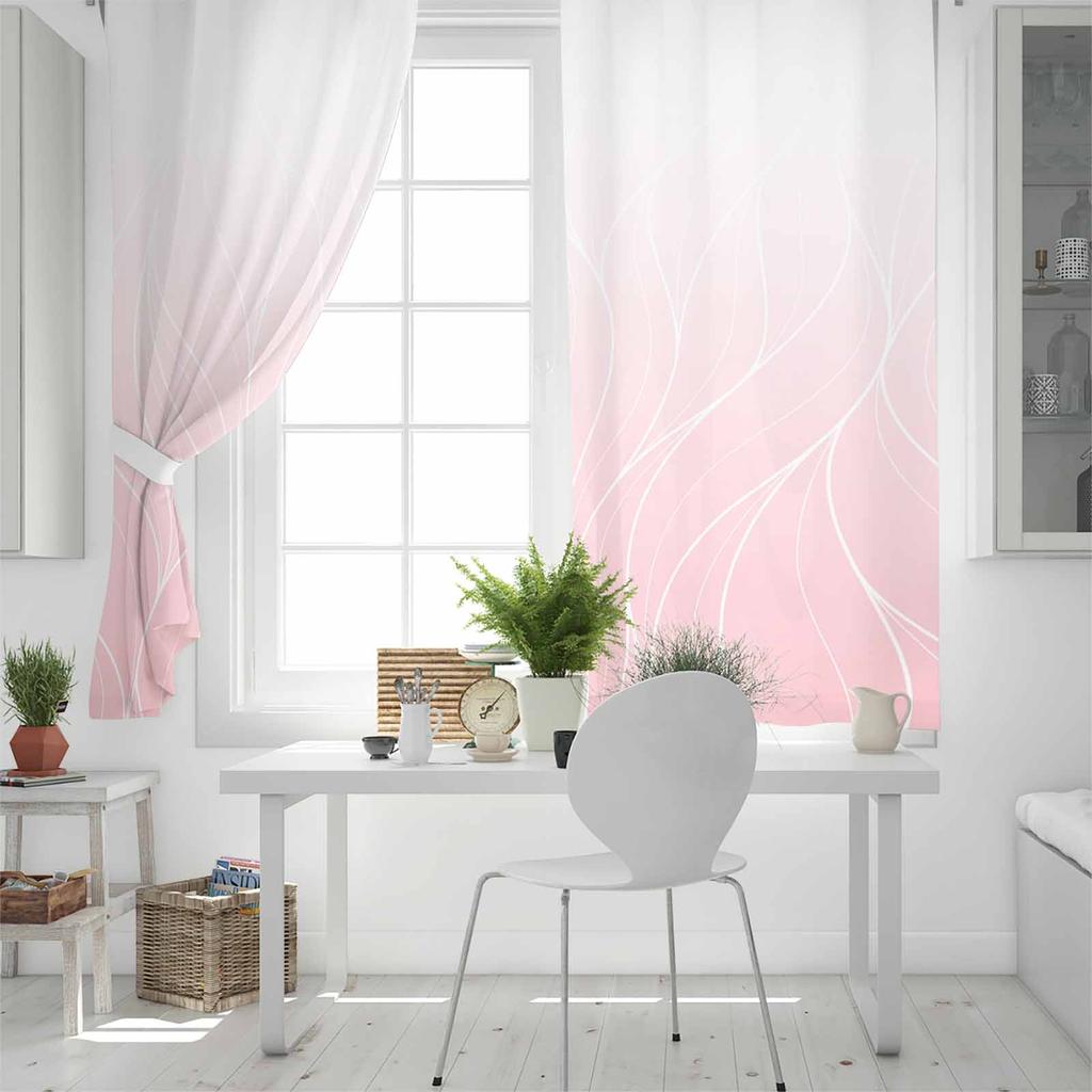 Розовые градиентные линии текстуры затемняющие шторы для гостиной спальни оконные шторы жалюзи занавески
