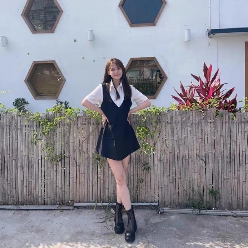 Мода 2025 Новая женская обувь Однотонные туфли с круглым носком и толстым каблуком Женские ботинки Модная сетчатая дышащая и удобная женская обувь