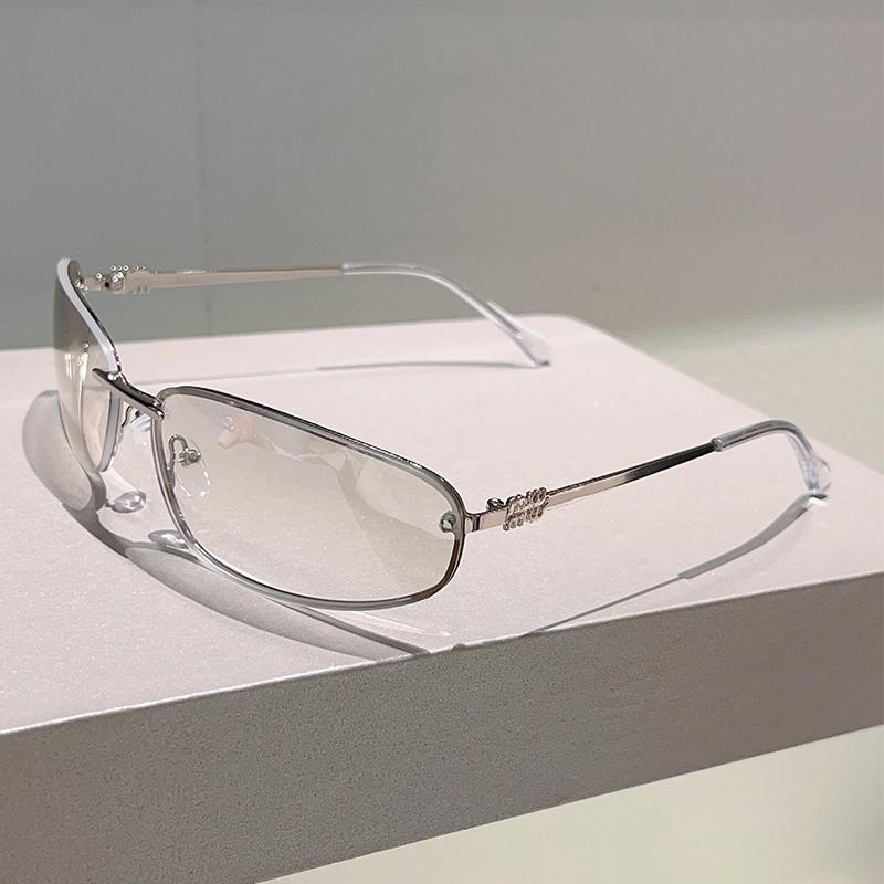 KAMMPT Y2k Rimless Sunglasses Female Latest Fashion Outdoor Decor Shades Female Trendy Luxury Brand Designer Mirror Sun Eyeglasses