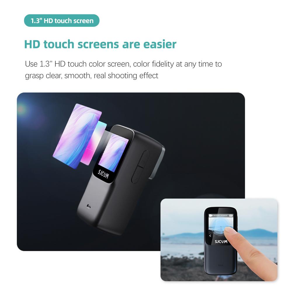 Экшн-камера SJCAM C200PRO Ultra HD с сенсорным экраном 1,3 дюйма, 4K/30 кадров в секунду, 20 МП, водонепроницаемость 40 м