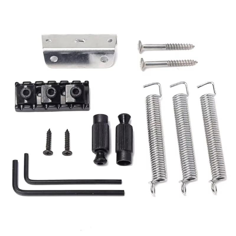 Двухточечная система тремоло-бриджа с рычагом для электрогитары, Цвет Черное Золото Хром, Гитарная Деталь