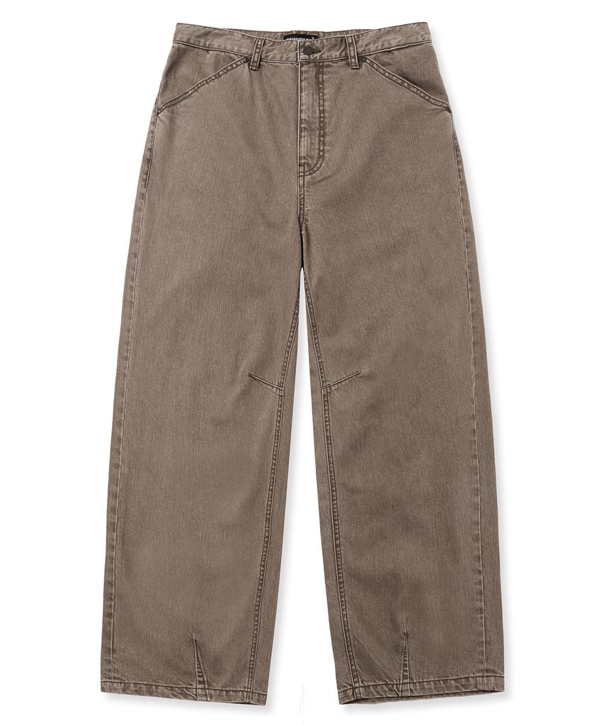 BROWNBREATH Curved Denim Pants - Beige