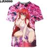 Футболки для аниме High School DXD, мужские, косплей, сексуальная девушка, Риас, мультяшная футболка, хентай, искушение, японская уличная одежда, топы в стиле хип-хоп