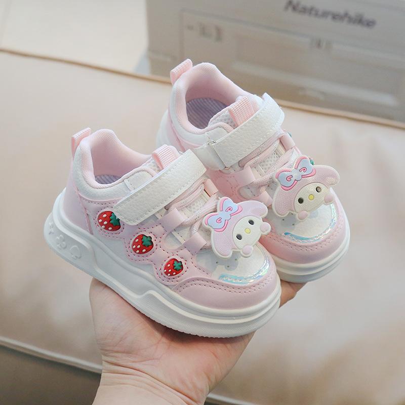 New Spring Autumn Girls Sneakers Lightweight Breathable Princess Baby Shoes Fashion Casual Children Board Shoes