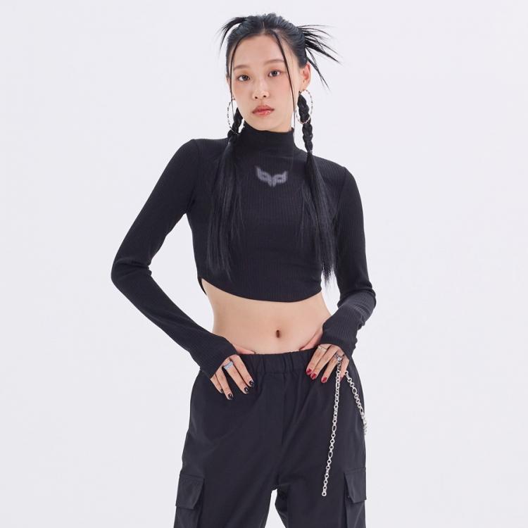 LALAFOX Fox Rip Cropped T-Shirts Bn4Cl006