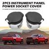 2 шт. Крышка фиксатора розетки питания на приборной панели 20983936 хромированная крышка розетки питания на приборной панели для Avalanche Silverado Suburban Tahoe Sierra