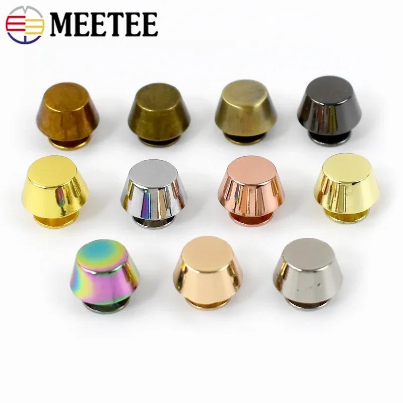 5/10/20 шт. Металлические гвозди-пряжки Meetee Защитные ножки для дна сумок Форма ведерка Плоские шипы Винтовые заклепки Кожаные аксессуары для сумок
