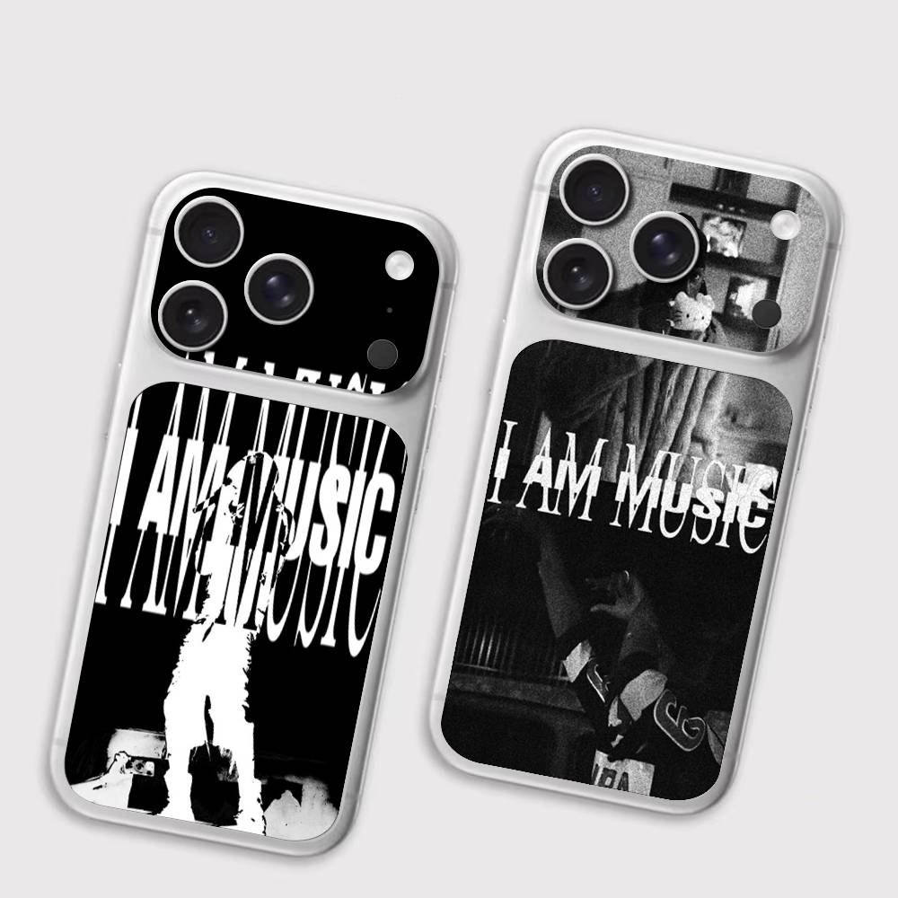 Наклейка P-playboi Carti I AM MUSIC для iPhone17 pro/17pro max, Декаль на телефон, Кожаная наклейка, Защитная пленка для задней панели, Полное покрытие