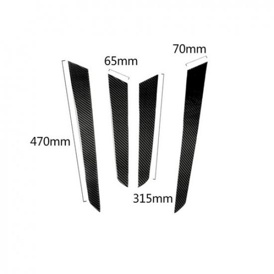 4Pcs Carbon Fiber Interior Door Panel Cover Trim For Mercedes-Benz W204 2007-13
