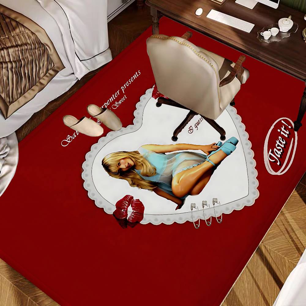 Singer S-Sabrina Carpenter Room Mats Anti-slip Absorb Water Long Strip Cushion Bedroon Mat Household Carpets