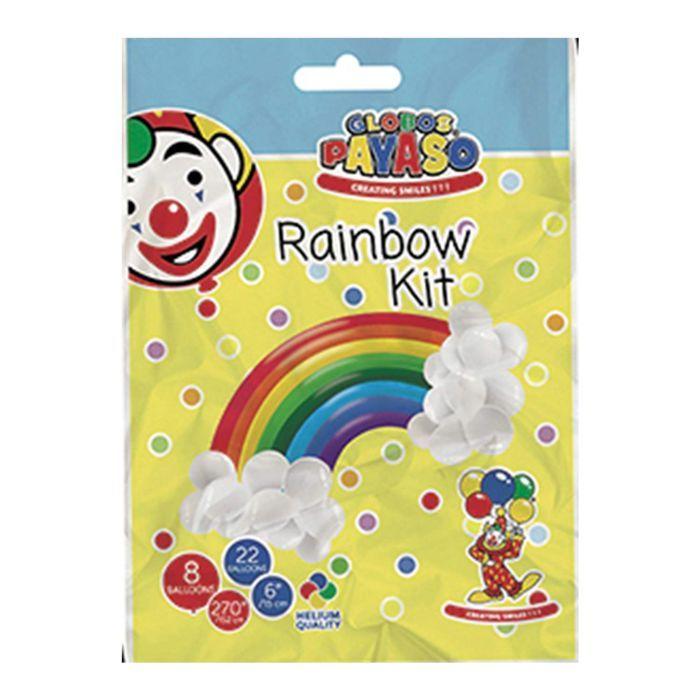Rainbow Balloon Kit Muticoloured Celebration Balloons Party Birthday Event