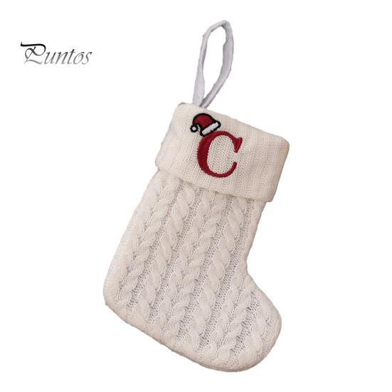 Рождественский чулок с буквами Легко повесить Привлекательный праздничный декор елки Подставка для подарков Рождественский чулок