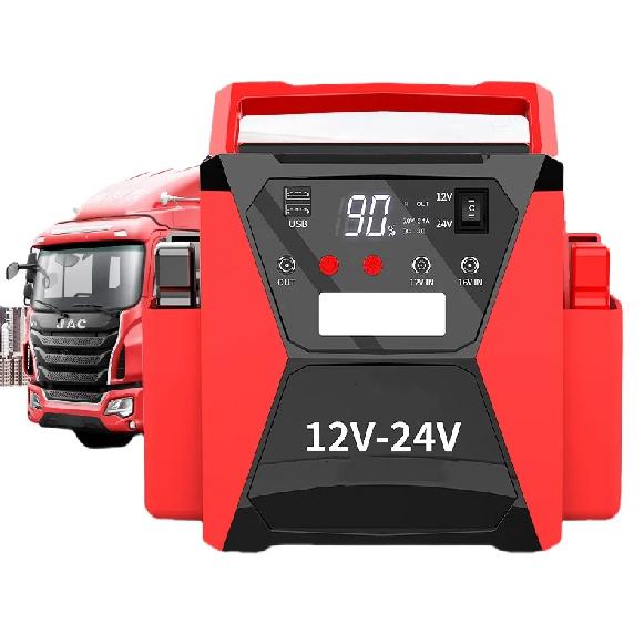 56000mAh Heavy Duty 12V/24V Car Jump Starter with 4000A Peak Current Booster Power Bank Jumpstarter for Truck Battery