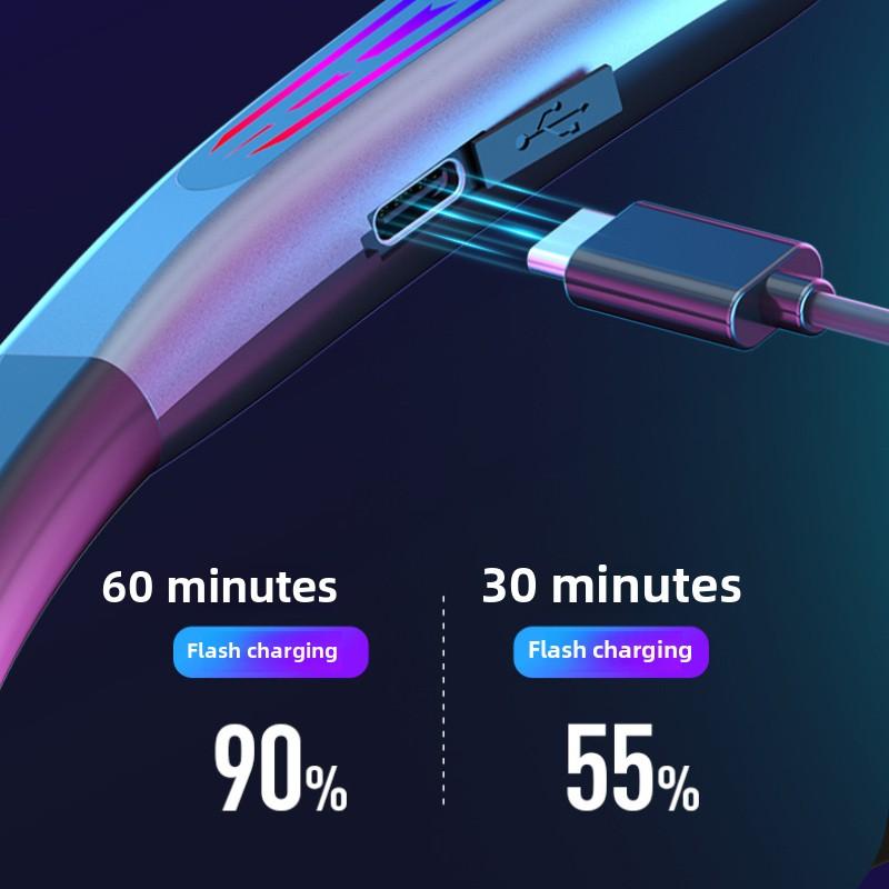 Игровая игровая гарнитура Bluetooth беспроводная с двумя наушниками