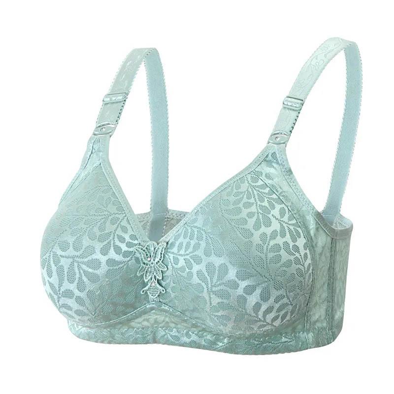 Женское трехбортное нижнее белье больших размеров без стального кольца, легкий и дышащий хлопковый тонкий бюстгальтер пуш-ап